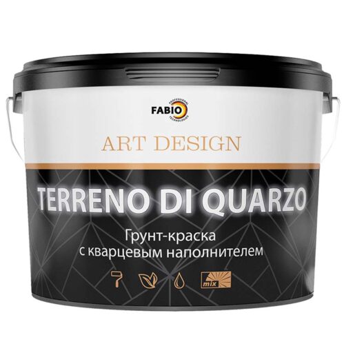 Грунт-краска с кварцевым наполнителем FaBio TERRENO DI QUARZO